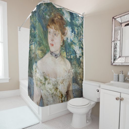 Berthe Morisot – ボールのガウンの少女 シャワーカーテン (インサイチュ)