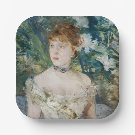 Berthe Morisot – ボールのガウンの少女 ペーパープレート (正面)