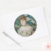 Berthe Morisot – ボールのガウンの少女 ラウンドシール (封筒)
