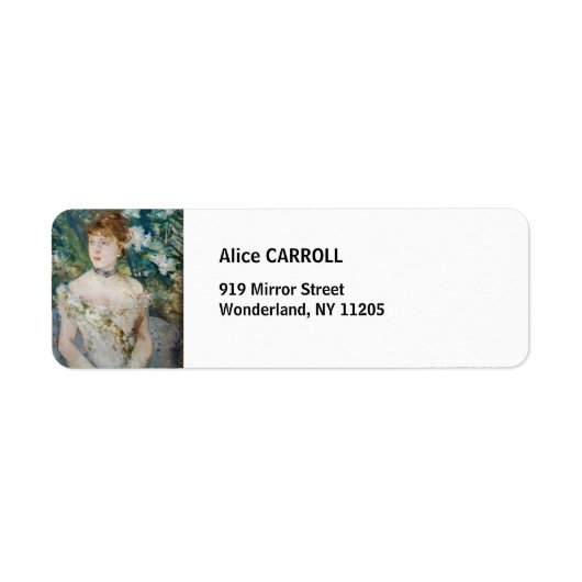 Berthe Morisot – ボールのガウンの少女 ラベル (正面)