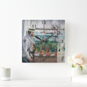 Berthe Morisot – ワイト島のユージーンマネ スクエア壁時計 (ホーム)