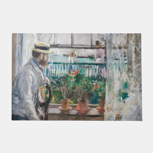 Berthe Morisot – ワイト島のユージーンマネ ドアマット (正面)