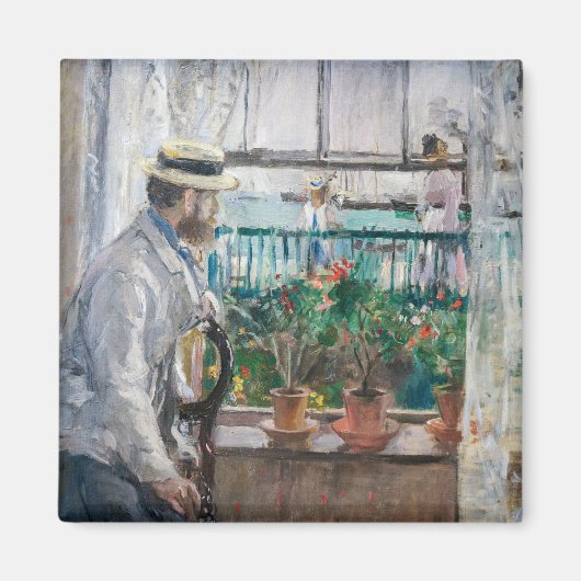 Berthe Morisot – ワイト島のユージーンマネ マグネット (正面)