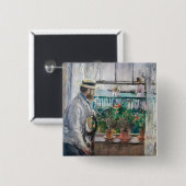 Berthe Morisot – ワイト島のユージーンマネ 缶バッジ (正面&裏面)