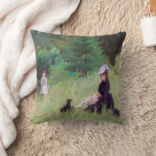 Berthe Morisot – 公園 クッション (ブランケット)