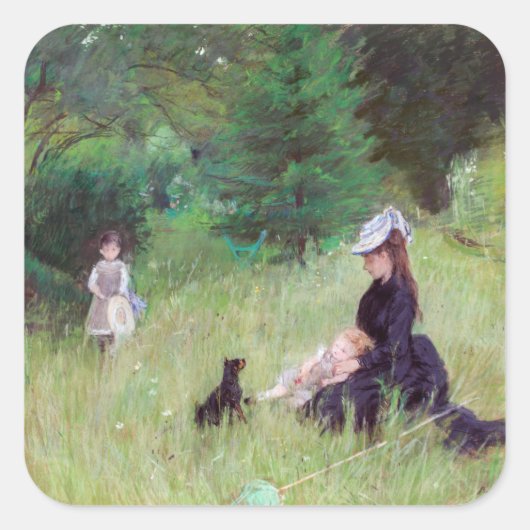 Berthe Morisot – 公園 スクエアシール (正面)