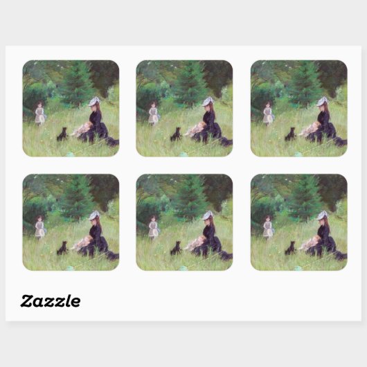 Berthe Morisot – 公園 スクエアシール (シート)