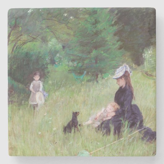 Berthe Morisot – 公園 ストーンコースター (正面)