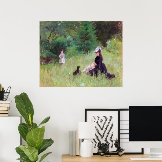 Berthe Morisot – 公園 ポスター (ホームオフィス)