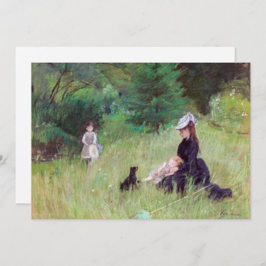 Berthe Morisot – 公園 招待状 (正面/裏面)