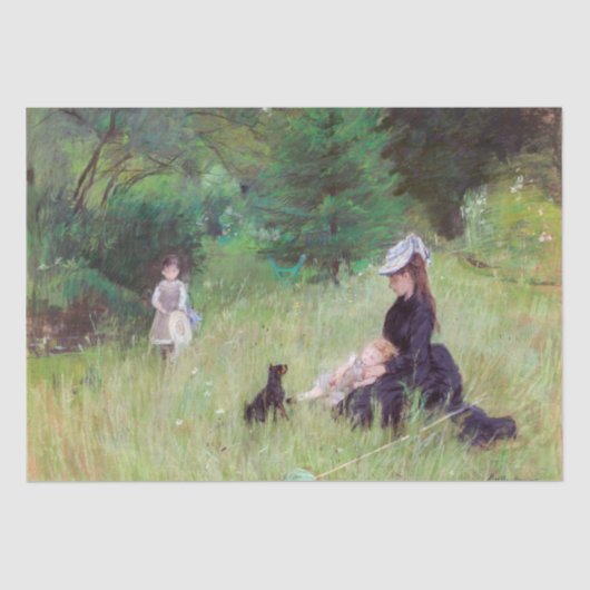 Berthe Morisot – 公園 薄葉紙 (正面)