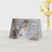 Berthe Morisot – 女性のトイレ カード (黄色い花)