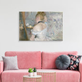 Berthe Morisot – 女性のトイレ キャンバスプリント (インサイチュ (リビング))