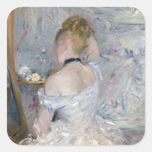 Berthe Morisot – 女性のトイレ スクエアシール (正面)