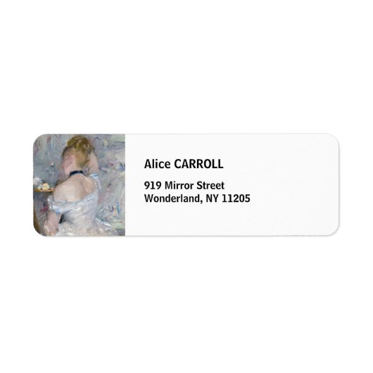 Berthe Morisot – 女性のトイレ ラベル (正面)