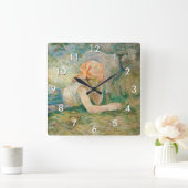 Berthe Morisot – 羊飼いの女性が休息 スクエア壁時計 (ホーム)