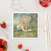 Berthe Morisot – 羊飼いの女性が休息 スタンダードカクテルナプキン (インサイチュ)