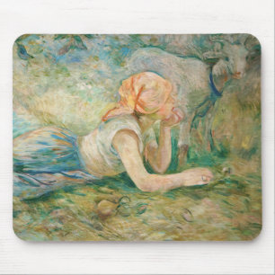 Berthe Morisot – 羊飼いの女性が休息 マウスパッド