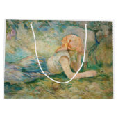 Berthe Morisot – 羊飼いの女性が休息 ラージペーパーバッグ (裏面)