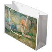 Berthe Morisot – 羊飼いの女性が休息 ラージペーパーバッグ (正面アングル)