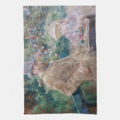 Berthe Morisot - Eugene Manetと彼の娘 キッチンタオル (縦)