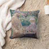 Berthe Morisot - Eugene Manetと彼の娘 クッション (ブランケット)