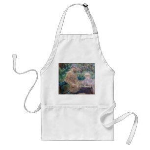 Berthe Morisot - Eugene Manetと彼の娘 スタンダードエプロン