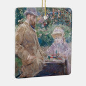 Berthe Morisot - Eugene Manetと彼の娘 セラミックオーナメント (右)