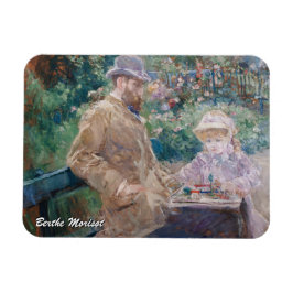 Berthe Morisot - Eugene Manetと彼の娘 マグネット