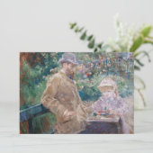 Berthe Morisot - Eugene Manetと彼の娘 招待状 (スタンド正面)