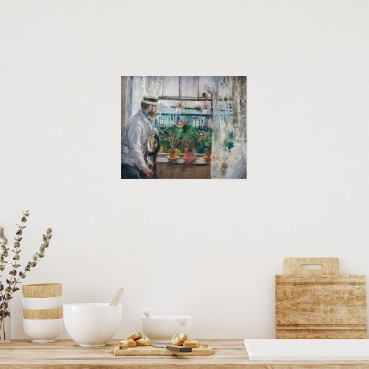 Berthe Morisot - Eugene Manet on the Isle of Wight ポスター (キッチン)