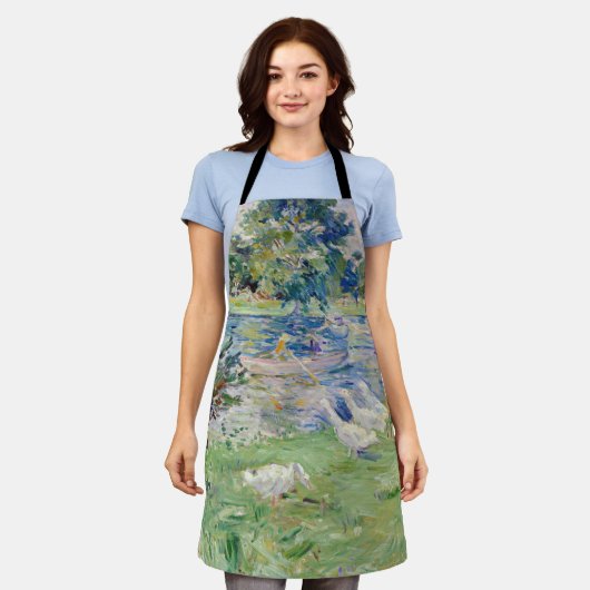 Berthe Morisot - Geseとボートに乗った女の子 エプロン (着用した状態)