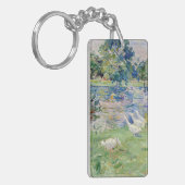 Berthe Morisot - Geseとボートに乗った女の子 キーホルダー (正面左)