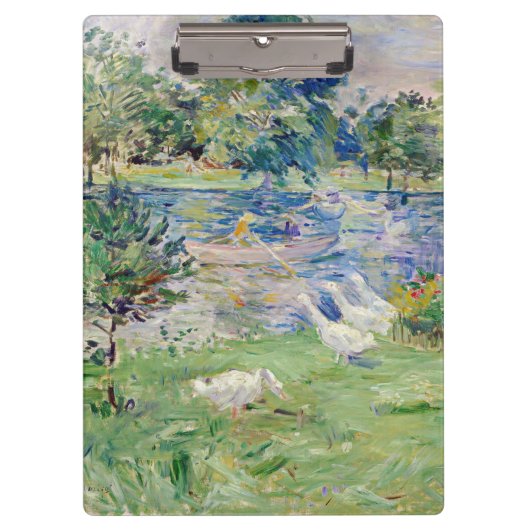 Berthe Morisot - Geseとボートに乗った女の子 クリップボード (正面)