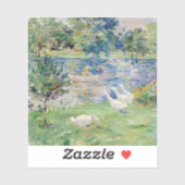 Berthe Morisot - Geseとボートに乗った女の子 シール (シート)