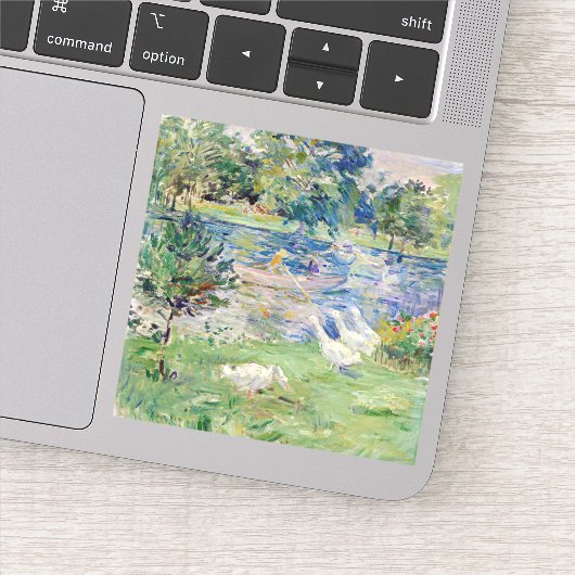 Berthe Morisot - Geseとボートに乗った女の子 シール (詳細)