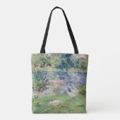 Berthe Morisot - Geseとボートに乗った女の子 トートバッグ (裏面)