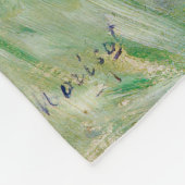 Berthe Morisot - Geseとボートに乗った女の子 フリースブランケット (角)