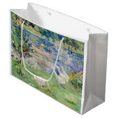 Berthe Morisot - Geseとボートに乗った女の子 ラージペーパーバッグ (正面アングル)