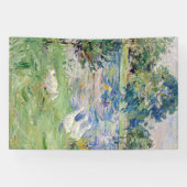 Berthe Morisot - Geseとボートに乗った女の子 横断幕 (横)