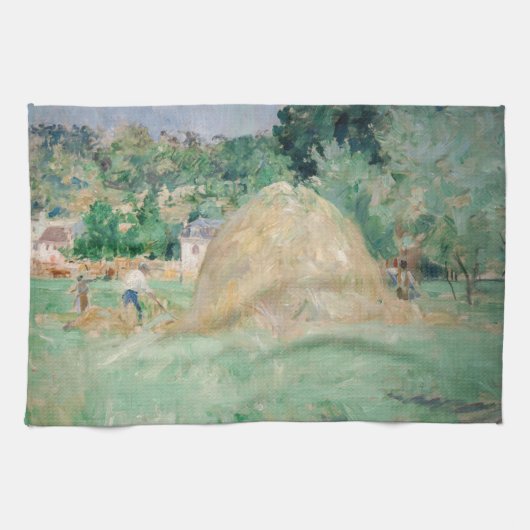 Berthe Morisot - Haystacks at Bougival キッチンタオル (横)