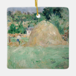 Berthe Morisot - Haystacks at Bougival セラミックオーナメント