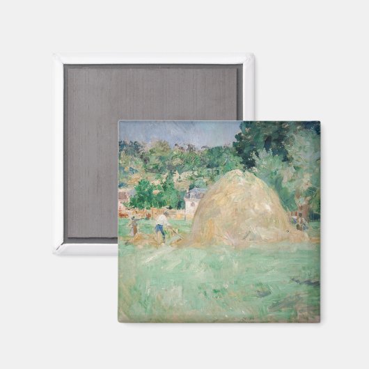 Berthe Morisot - Haystacks at Bougival マグネット (正面/裏面)