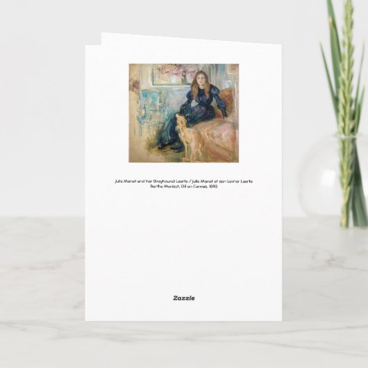Berthe Morisot - JulieとGreyhound Laerte カード (裏面)