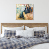 Berthe Morisot - JulieとGreyhound Laerte キャンバスプリント (インサイチュ (寝室))