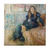 Berthe Morisot - JulieとGreyhound Laerte タイル (正面)