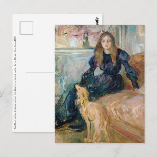 Berthe Morisot - JulieとGreyhound Laerte ポストカード