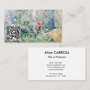 Berthe Morisot - The Garden at Bougival - QR Code 名刺