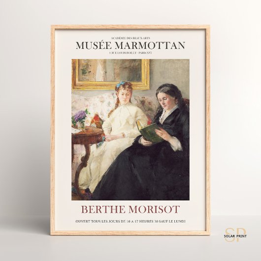 Berthe Morisot The Mother and Sister of the Artist ポスター
