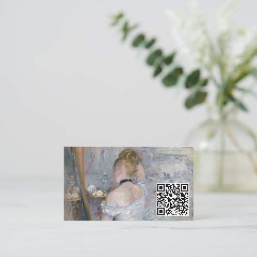 Berthe Morisot - Woman at Her Toilette - QR Code 名刺 (スタンド正面)